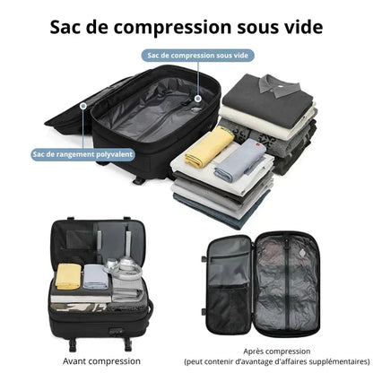 Orabag – Sac à dos extensible 25 à 60 L avec compression sous vide