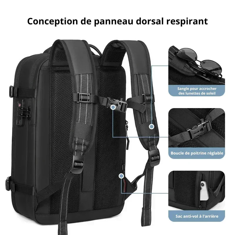 Orabag – Sac à dos extensible 25 à 60 L avec compression sous vide