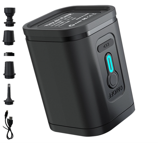 Pompe à air électrique rechargeable – compacte avec 5 buses