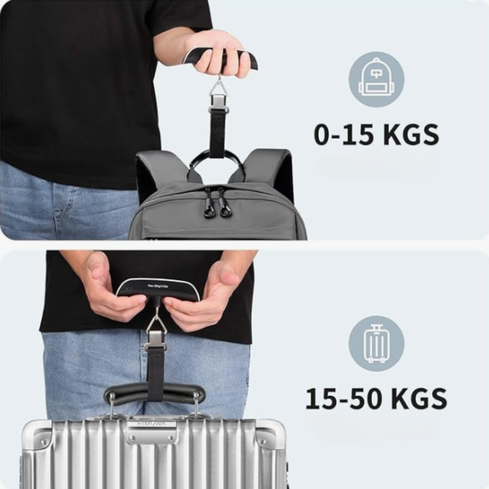 Pèse-bagages numérique portable – capacité 50 kg